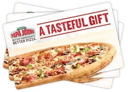 Papa Johns Fundraising Pizza Discount Cards